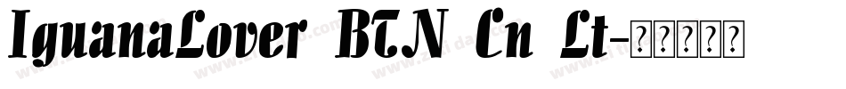 IguanaLover BTN Cn Lt字体转换